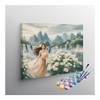 Eazy Arts Enchanting Mountain Waterfall with Flower Garden Paint by Numbers Kit