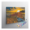 Eazy Arts Golden Sunset Over Serene Beach Paint by Numbers Kit