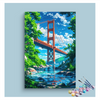 Eazy Arts Golden Gate Bridge Over Serene Waters Paint by Numbers Kit
