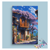 Eazy Arts Charming Cottage with Wisteria Blooms Paint by Numbers Kit