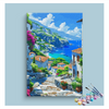 Eazy Arts Mediterranean Coastal Village Paint by Numbers Kit