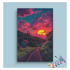 Eazy Arts Sunset Railway Journey Paint by Numbers Kit