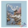 Eazy Arts Mountain Cabin by River Paint by Numbers Kit