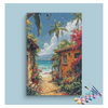 Eazy Arts Tropical Seaside Cottages Paint by Numbers Kit