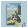 Eazy Arts Mountain Temple Landscape Paint by Numbers Kit