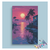 Eazy Arts Tropical Sunset Waterfront Paint by Numbers Kit