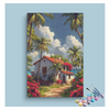 Eazy Arts Tropical Beach Cottage Paint by Numbers Kit