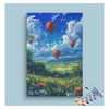 Eazy Arts Hot Air Balloons Over Meadow Paint by Numbers Kit