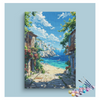 Eazy Arts Coastal Village by the Sea Paint by Numbers Kit