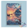 Eazy Arts Castle Sunset by the Sea Paint by Numbers Kit