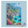 Eazy Arts Cliffside Mediterranean Village Paint by Numbers Kit