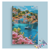 Eazy Arts Colorful Coastal Village Paint by Numbers Kit
