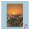 Eazy Arts Peacock Feather Sunset Paint by Numbers Kit