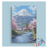 Eazy Arts Cherry Blossom Mountain View Paint by Numbers Kit