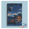 Eazy Arts Starlit Cabin by the Lake Paint by Numbers Kit