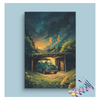 Eazy Arts Vintage Car Forest Sunset Paint by Numbers Kit