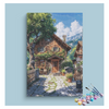 Eazy Arts Charming Stone Cottage Paint by Numbers Kit