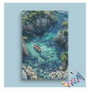 Eazy Arts Crystal Clear Cove with Boats Paint by Numbers Kit