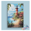 Eazy Arts Tropical Lighthouse by the Sea Paint by Numbers Kit