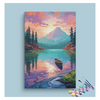 Eazy Arts Serene Mountain Lake at Sunset Paint by Numbers Kit