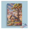 Eazy Arts Whimsical Cottage at Sunset Paint by Numbers Kit