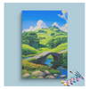 Eazy Arts Serenity in the Hills: Bridge and Meadows Paint by Numbers Kit