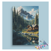 Eazy Arts Tranquil Mountain Cabin Paint by Numbers Kit