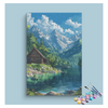 Eazy Arts Alpine Lakeside Cabin Paint by Numbers Kit
