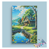 Eazy Arts Sunny Lakeside Cottage Paint by Numbers Kit