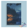 Eazy Arts Starry Night Cabin Reflection Paint by Numbers Kit