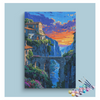 Eazy Arts Sunset Over Stone Bridge Paint by Numbers Kit