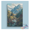 Eazy Arts Mountain Stream Cabin Paint by Numbers Kit