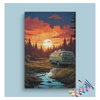 Eazy Arts Sunset Camper Adventure Paint by Numbers Kit