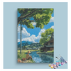 Eazy Arts Peaceful Day by the River: Fishing in Nature Paint by Numbers Kit