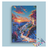 Eazy Arts Sunset in Mediterranean Village Landscape Paint by Numbers Kit