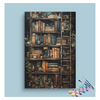 Eazy Arts Enchanted Bookshelf with Ladder Paint by Numbers Kit
