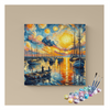 Eazy Arts Vibrant Sunset Harbor Paint by Numbers Kit
