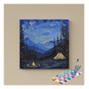 Eazy Arts Starry Night Camping Landscape Paint by Numbers Kit