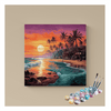 Eazy Arts Tropical Sunset Paradise Landscape Paint by Numbers Kit