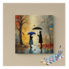Eazy Arts Lovers Under Umbrella: Autumn Romance Paint by Numbers Kit