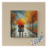 Eazy Arts Cozy Walk in the Rain: Autumn Companions Paint by Numbers Kit