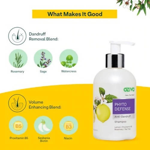 OZiva Phyto Defense Anti-Dandruff Shampoo - 200 ml