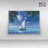 Eazy Arts Lakshadweep beautiful boat paint by numbers kit