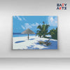 Eazy Arts Lakshadweep relaxation beach paint by numbers kit