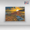 Eazy Arts Lakshadweep sunset beach and boat paint by numbers kit