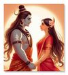 Paint Waint Divine Union Lord Shiva and Goddess Paravati