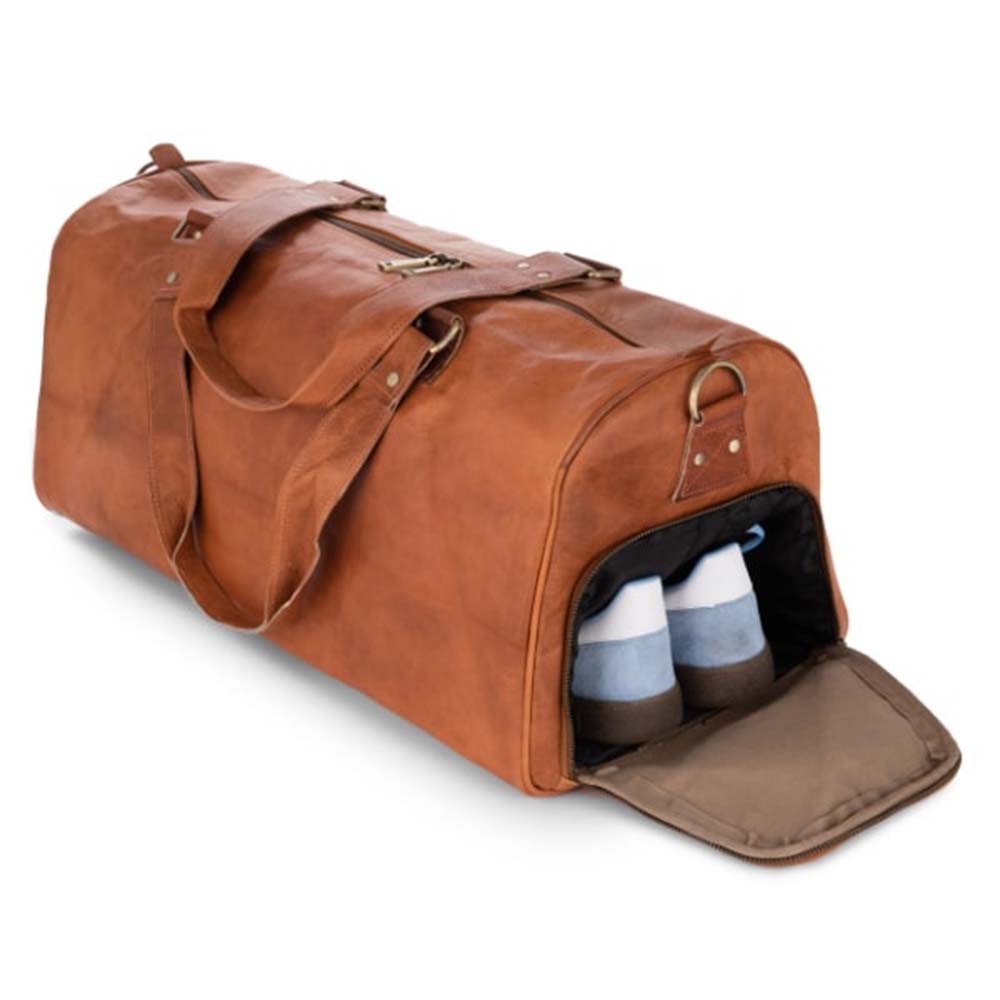 CraftShades leather duffle bag