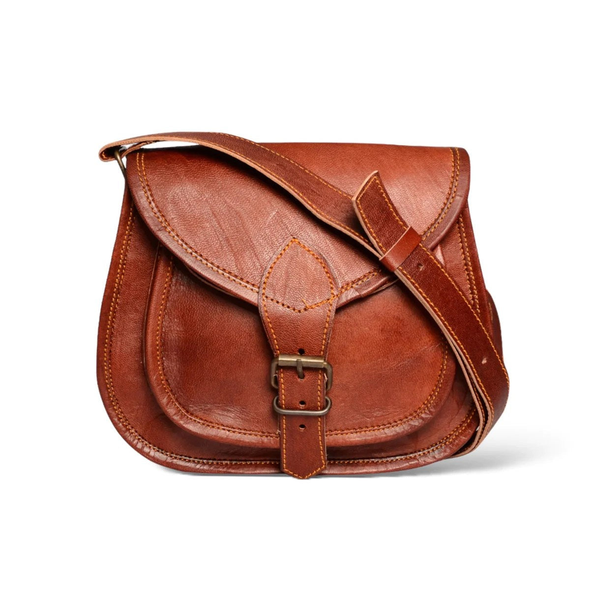 Craftshades – 9.11 Inch Crossbody Handcrafted Small Goat Leather Sling Bag for Women