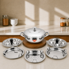 PrayLady Triplus Pro Mini Multi Kadai 21cm Idli Pot Dhokla Momo Steamer 10 Idlis 2 Idli Plates 1 Dhokla Plate 1 Steamer Plate
