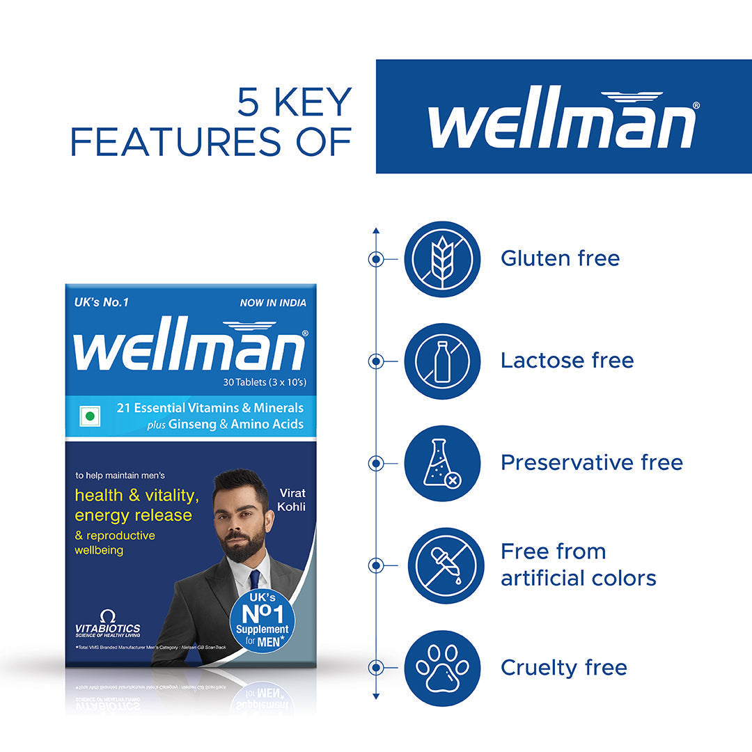 Vitabiotics Wellman - 30 tabs